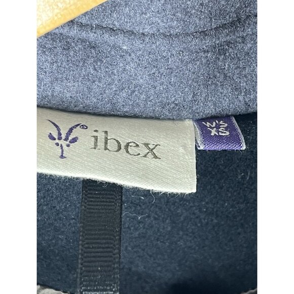 IBEX Women's Black Wool Embroidered Full Zip Coat XS - Picture 4 of 7